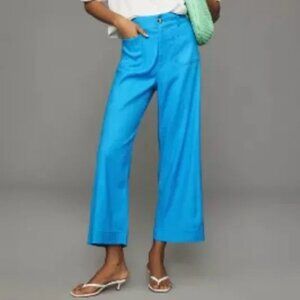maeve anthro colette linen pants sky blue 🩵 28